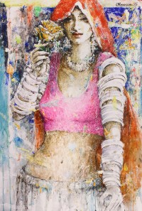 Moazzam Ali, 29 x 42 Inch, Watercolor on Paper, Figurative Painting, AC-MOZ-075